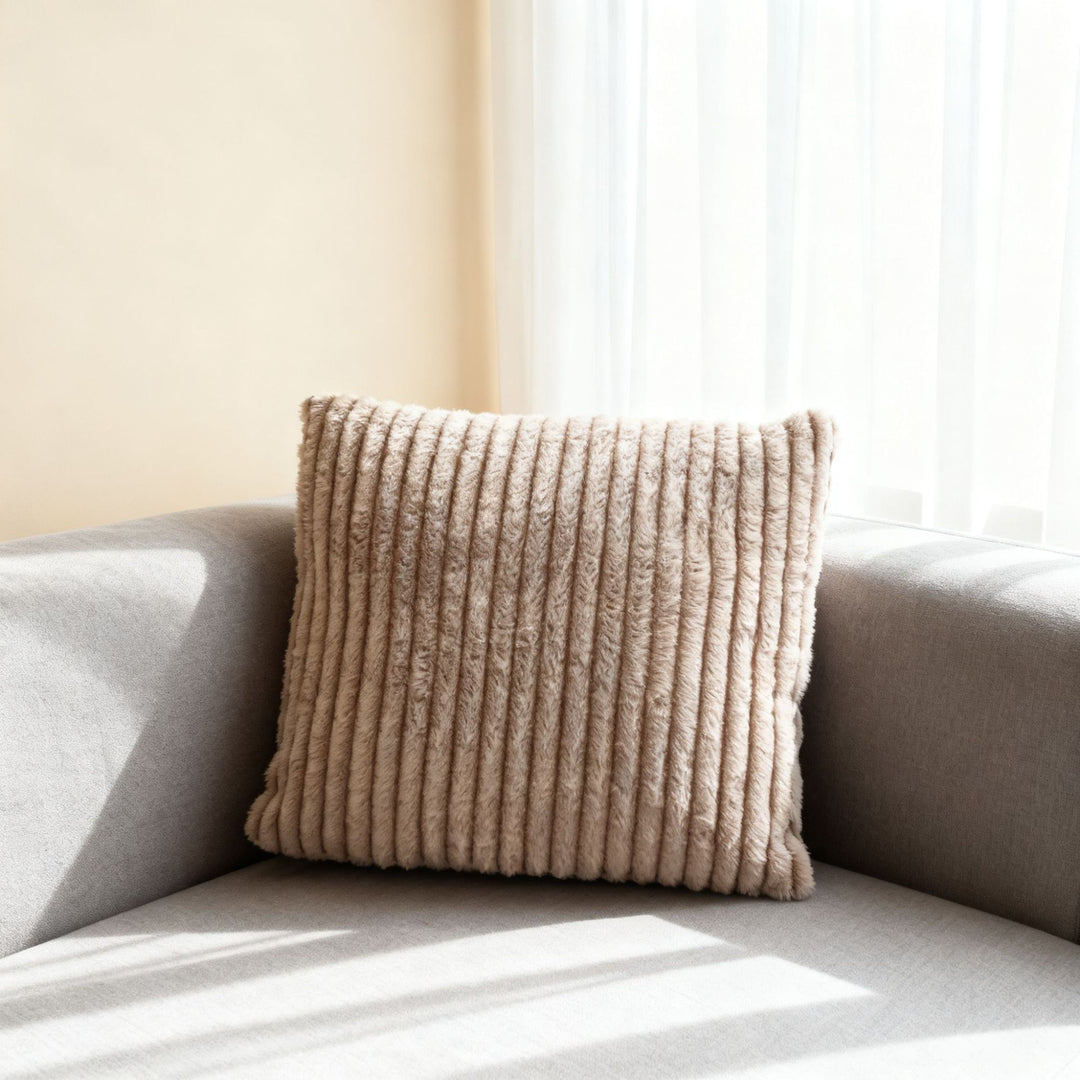Ladies Decorative Pillow with Striped Pattern Bowlift