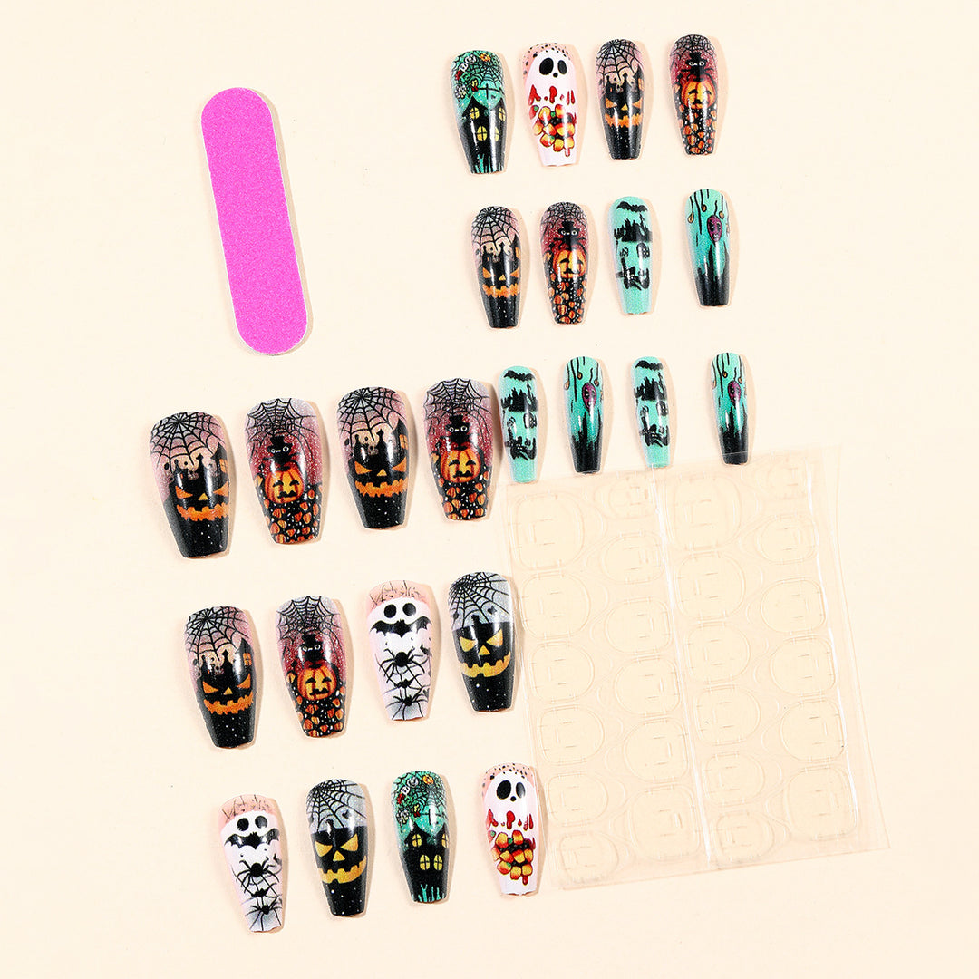 Gothic-Themed 3D Halloween Nail Art Extensions Bowlift