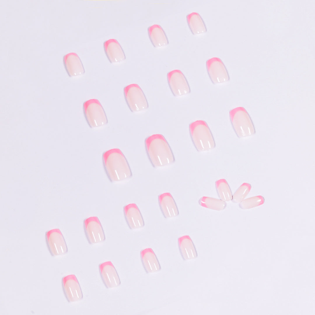 Artificial nail art with elegant French tip Bowlift