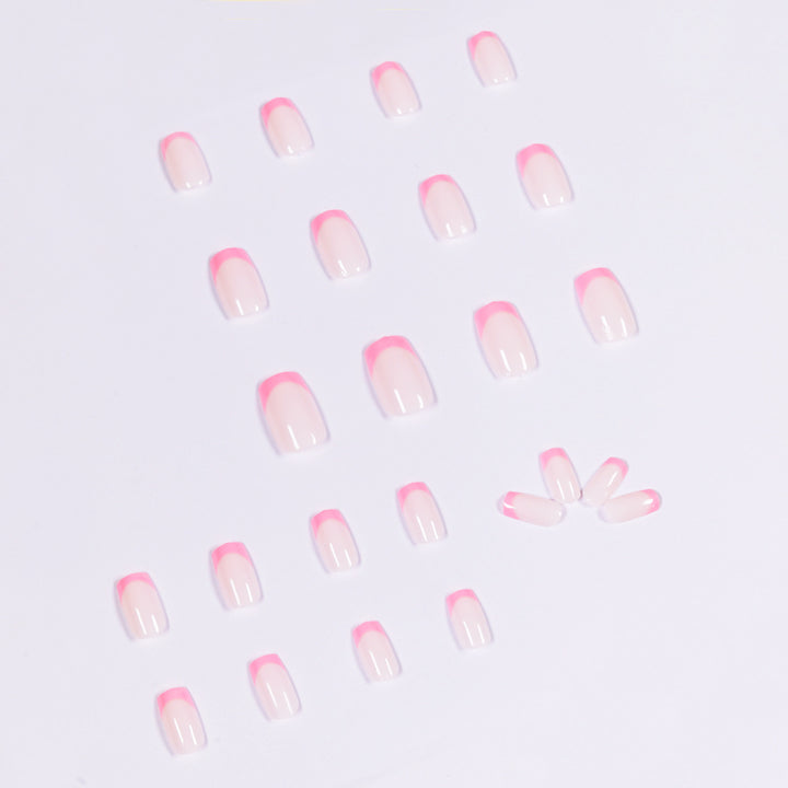 Artificial nail art with elegant French tip Bowlift