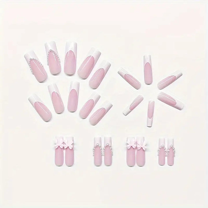 Elegant Decorative Press-On Nail Extensions Bowlift
