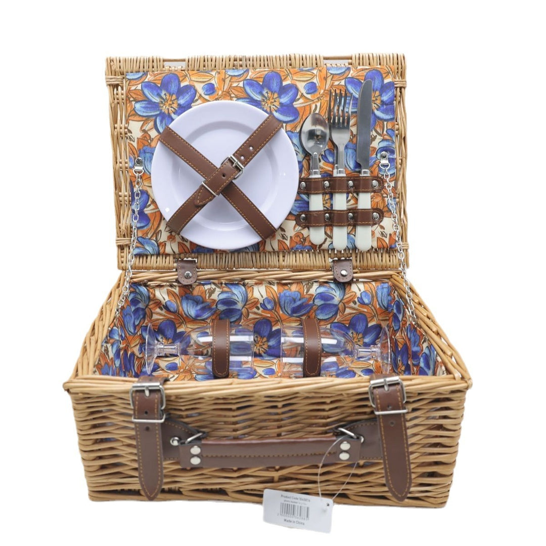 Women's versatile picnic basket with integrated dish set and insulated cooler bag Bowlift