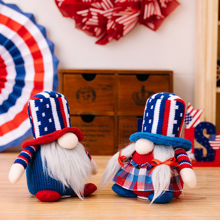 Unisex nan Scandinavian gnome doll decor with knitted cylinder hat and long artificial beard Bowlift