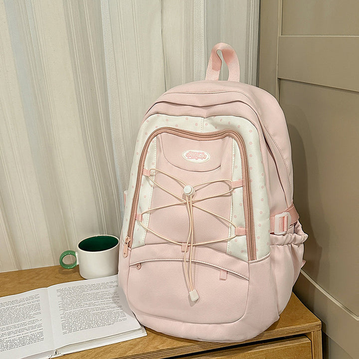 Stylish Polka Dot Casual Backpack