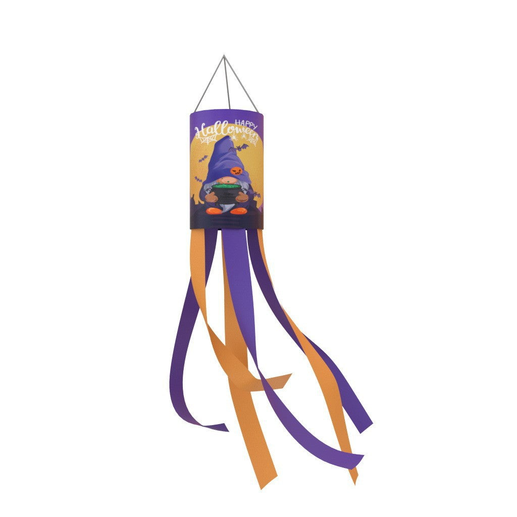 Unisex nan patriotic American flag windsock with long trailing streamers and reinforced hanging loop Bowlift