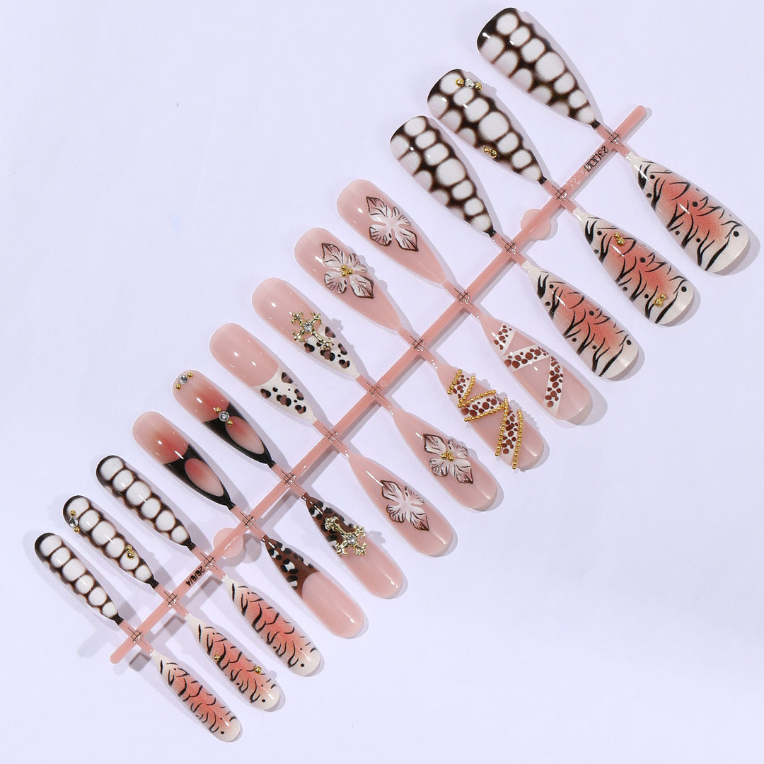 Decorative 3D Floral Acrylic Nail Art Bowlift