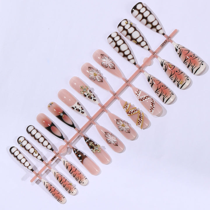 Decorative 3D Floral Acrylic Nail Art Bowlift