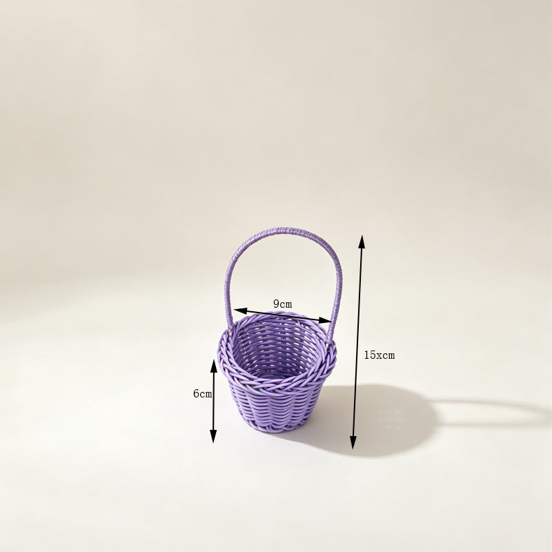 Decorative Miniature Woven Basket Bowlift