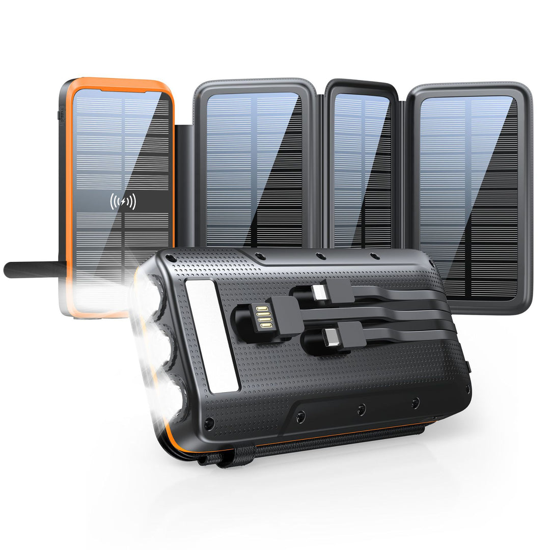 Solar Powerbank with Integrated Flashlight Bowlift