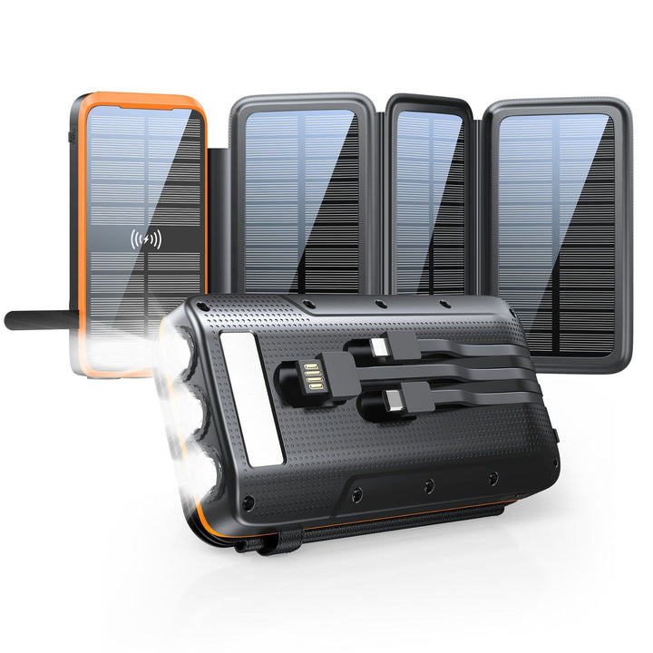 Solar-powered power bank with LED lights Bowlift