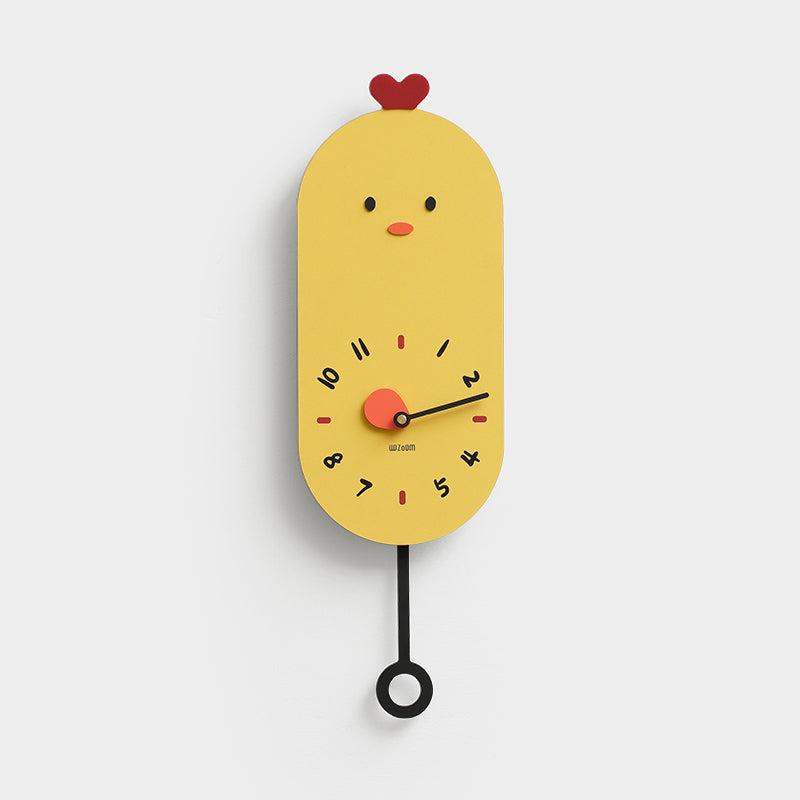 BowLift | Cute Chicken Kids Room Silent Wall Clock