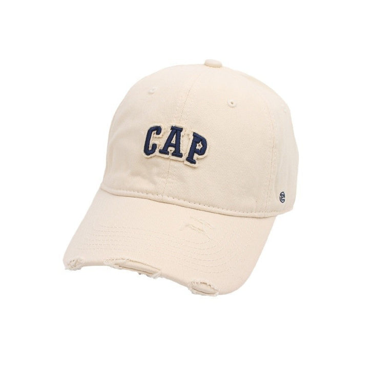 Women's Distressed Cotton Baseball Cap Bowlift