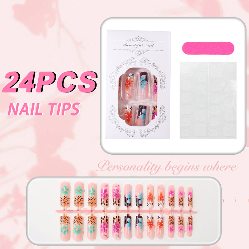 Floral Art Press-On Nail Tips Bowlift