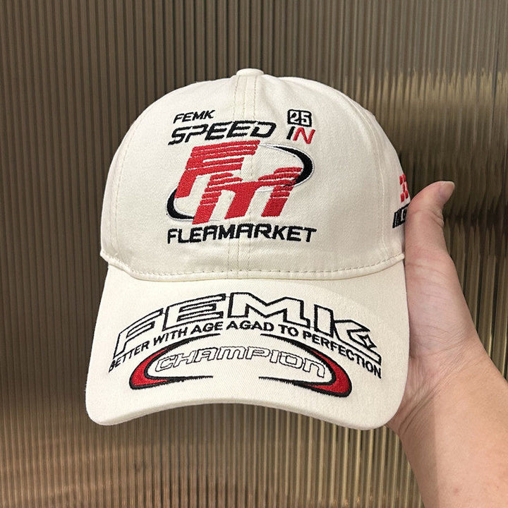 Men's Sporty Embroidered Cap Bowlift