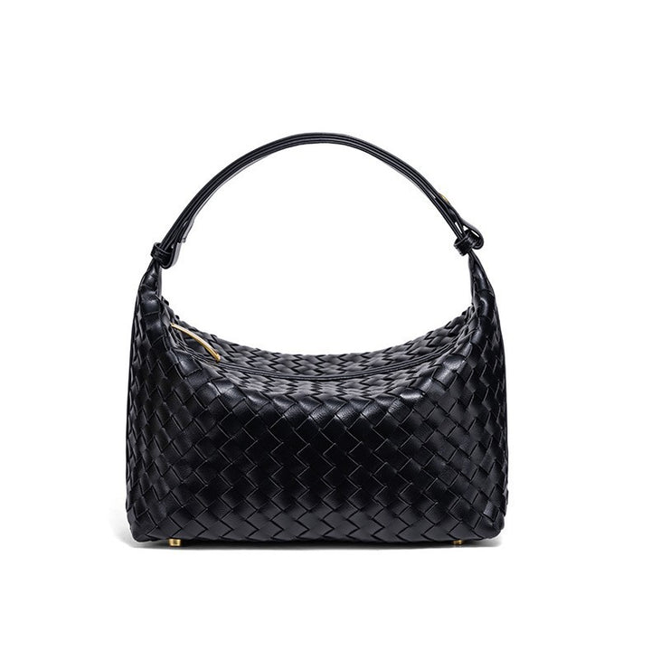 Braided Vegan Leather Shoulder Bag Bowlift