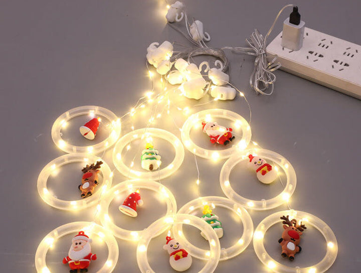 BowLift | Christmas Circle Doll Hanging Decoration 10 LED USB String Lights