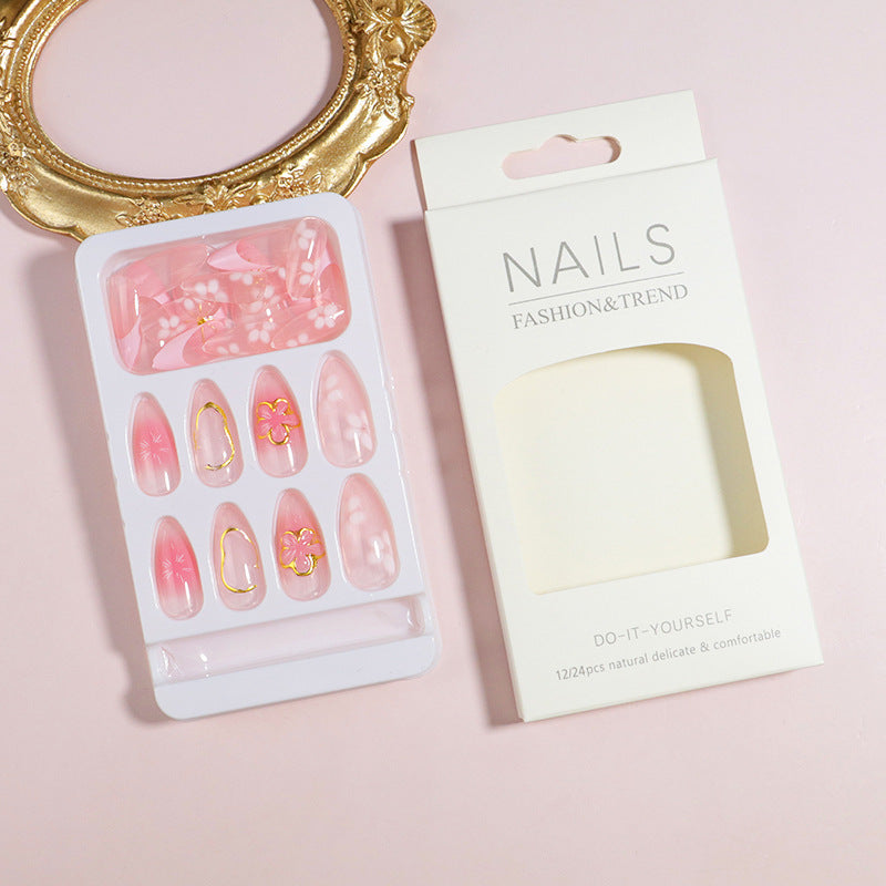 Premium Press-On Nail Set with Decorative Accents Bowlift