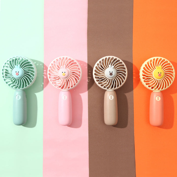 Unisex Portable Handheld Cooling Fan with Cute Animal Design Bowlift