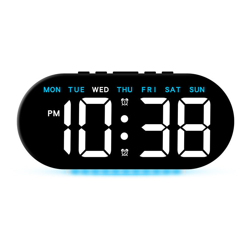Digital LED Alarm Clock with Multifunctional Date Display Bowlift
