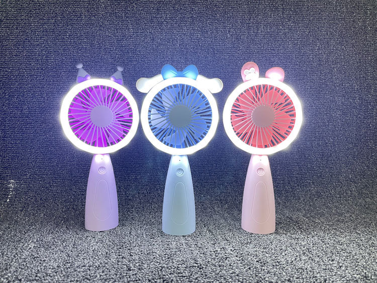 Unisex Funny Hand Fan with LED Lighting Bowlift