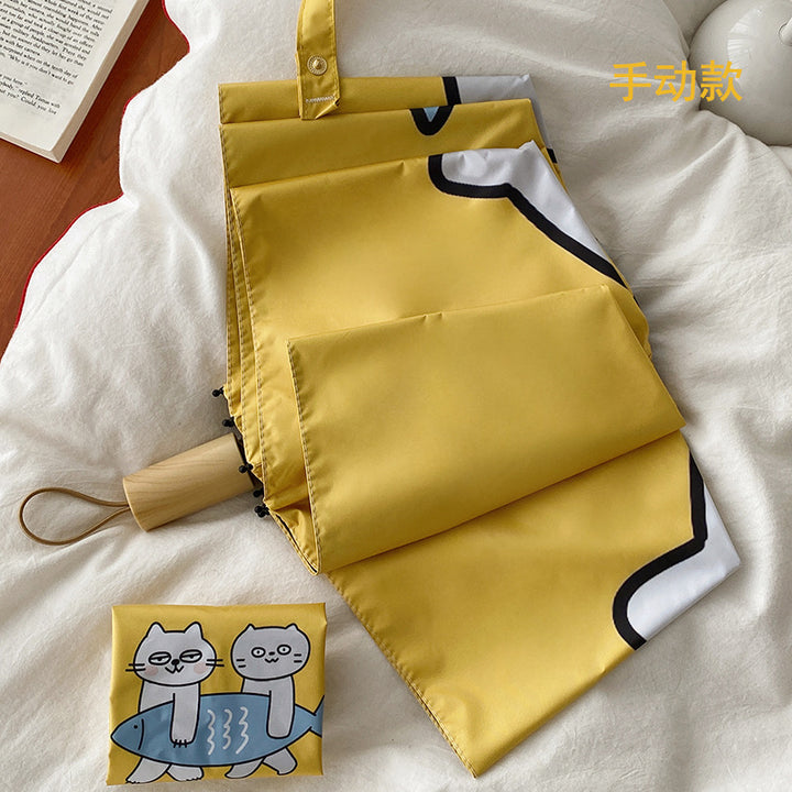 Women's Folding Umbrella with Playful Pattern Bowlift