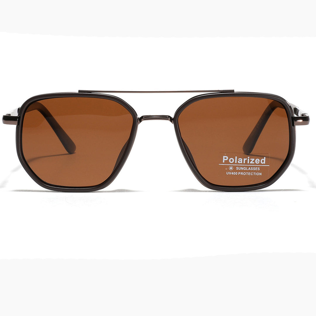 Women's Square Sunglasses with Polarized Lenses and Elegant Metal Frame Bowlift