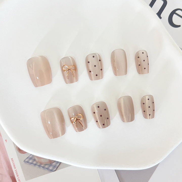 Artificial nail tips with elegant bow designs Bowlift