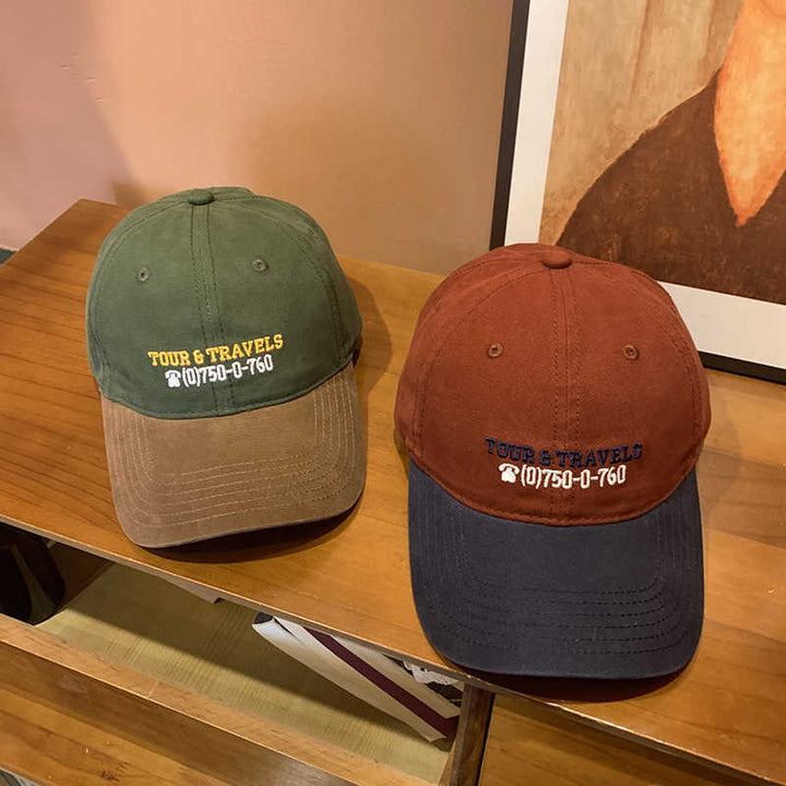 Men's Casual Travel-Themed Baseball Cap Bowlift