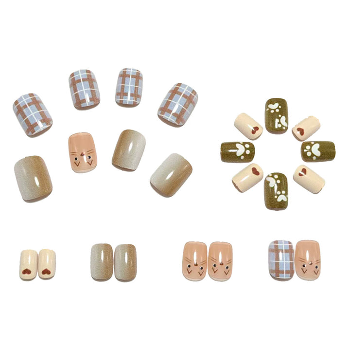 Fun Animal Design Artificial Nails Bowlift