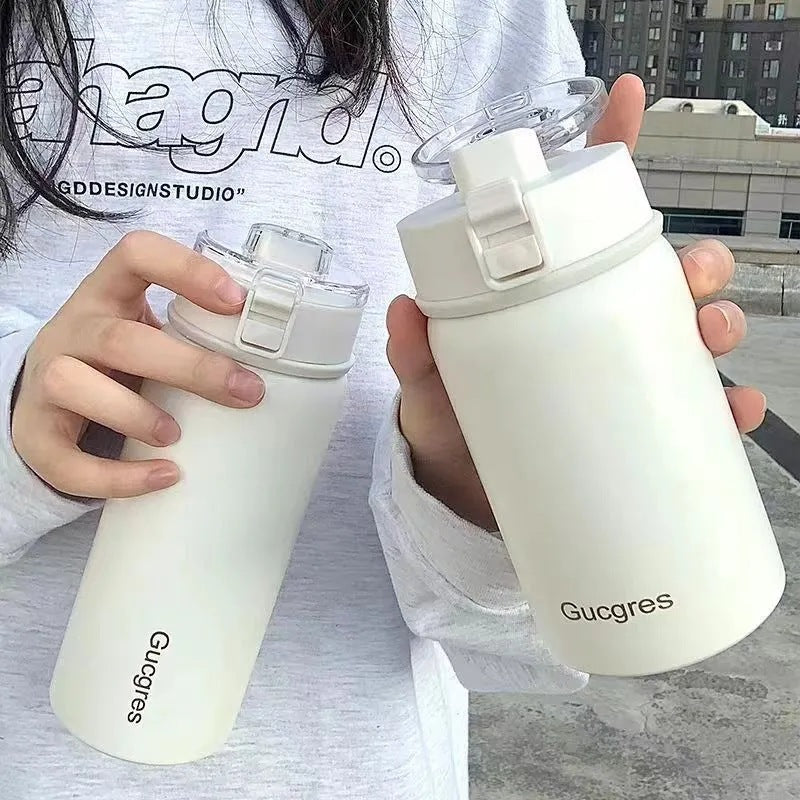 Women's vacuum flask with practical flip top and ergonomic design Bowlift