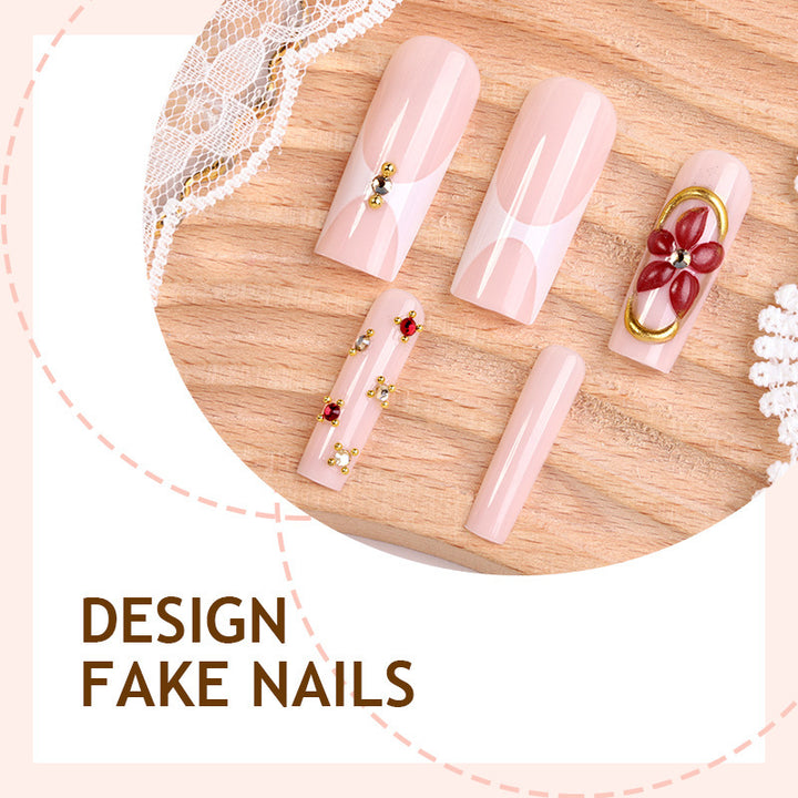 Creative nail art set with floral and elegant decorations Bowlift