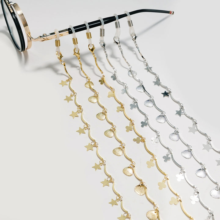 Star-Embellished Eyewear Chain Bowlift