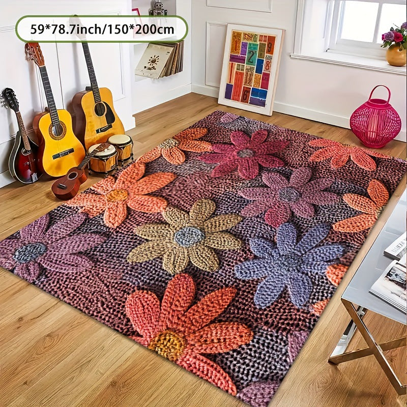 Floral Pattern Area Rug