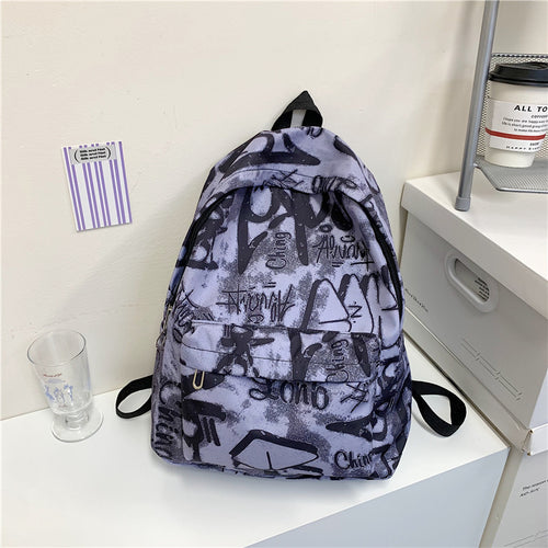 Urban Graffiti Print Backpack