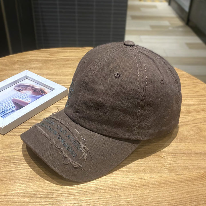 Women's Distressed Casual Denim Cap Bowlift