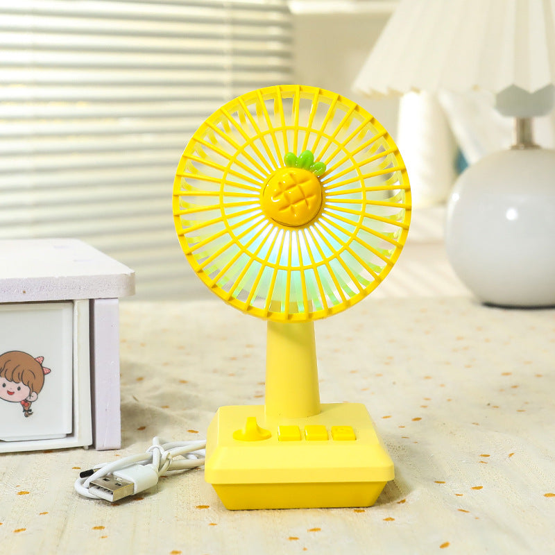Ladies portable USB table fan in cheerful pineapple design Bowlift