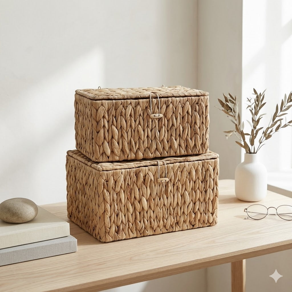 Handcrafted Storage Basket Made of Natural Materials Bowlift