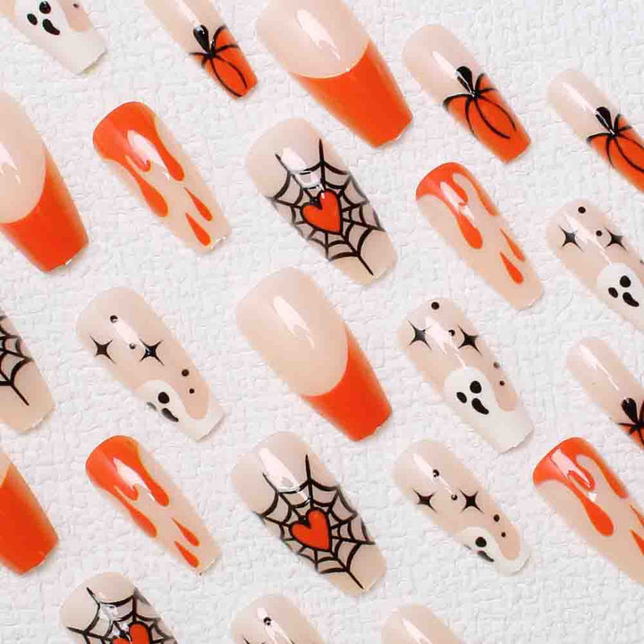Halloween-Inspired Press-On Nail Art Bowlift