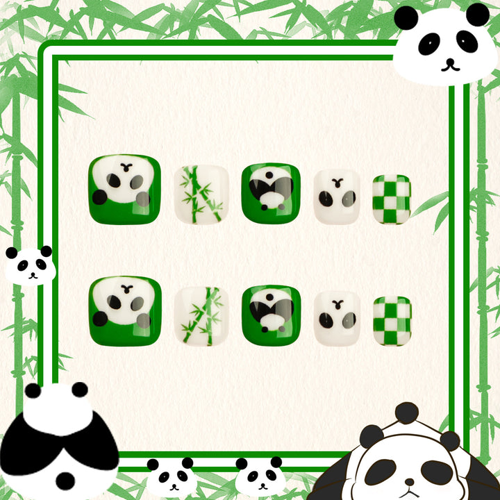 Artificial Nail Art with Panda Designs Bowlift