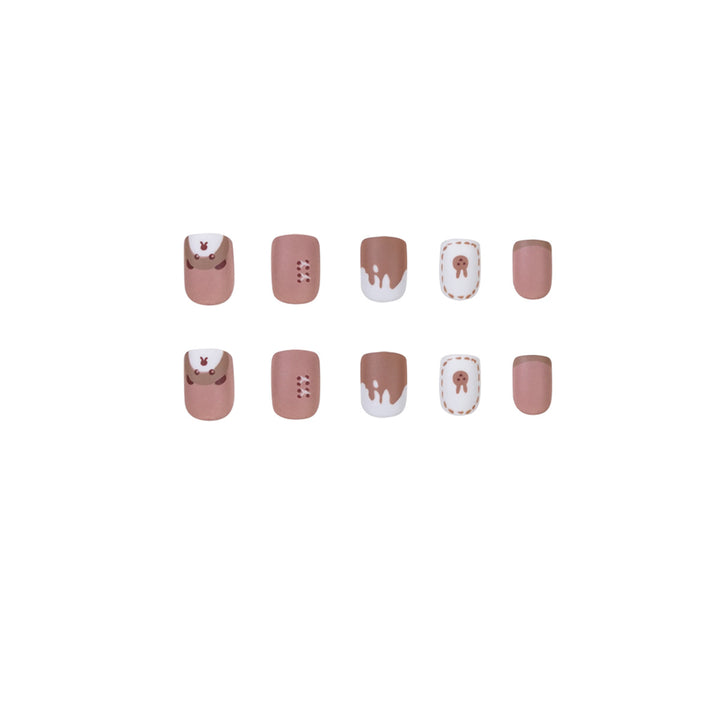 Artful nail art with bear motif Bowlift