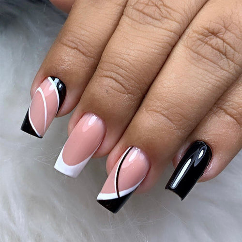 Elegant Abstract Art Press-On Nails Bowlift