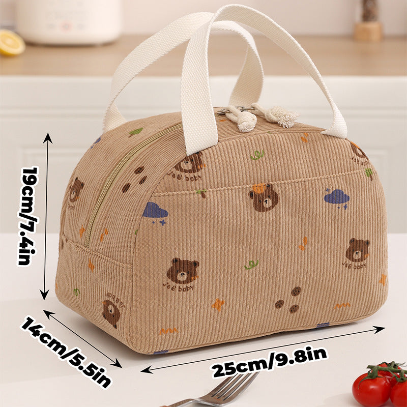 Insulated Lunch Tote with Side Pocket Bowlift