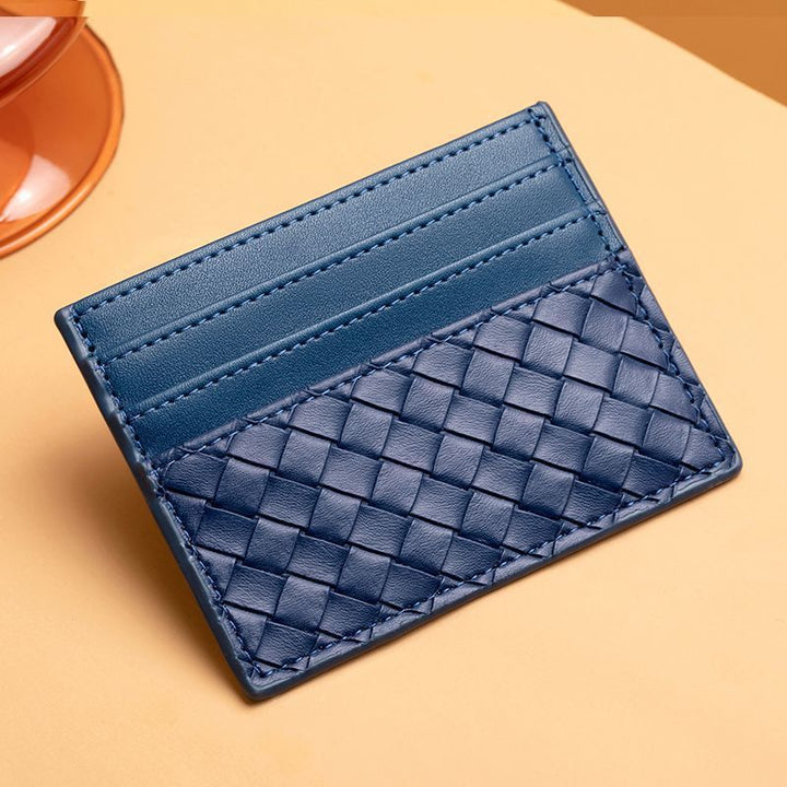 Premium Woven Leather Cardholder Bowlift