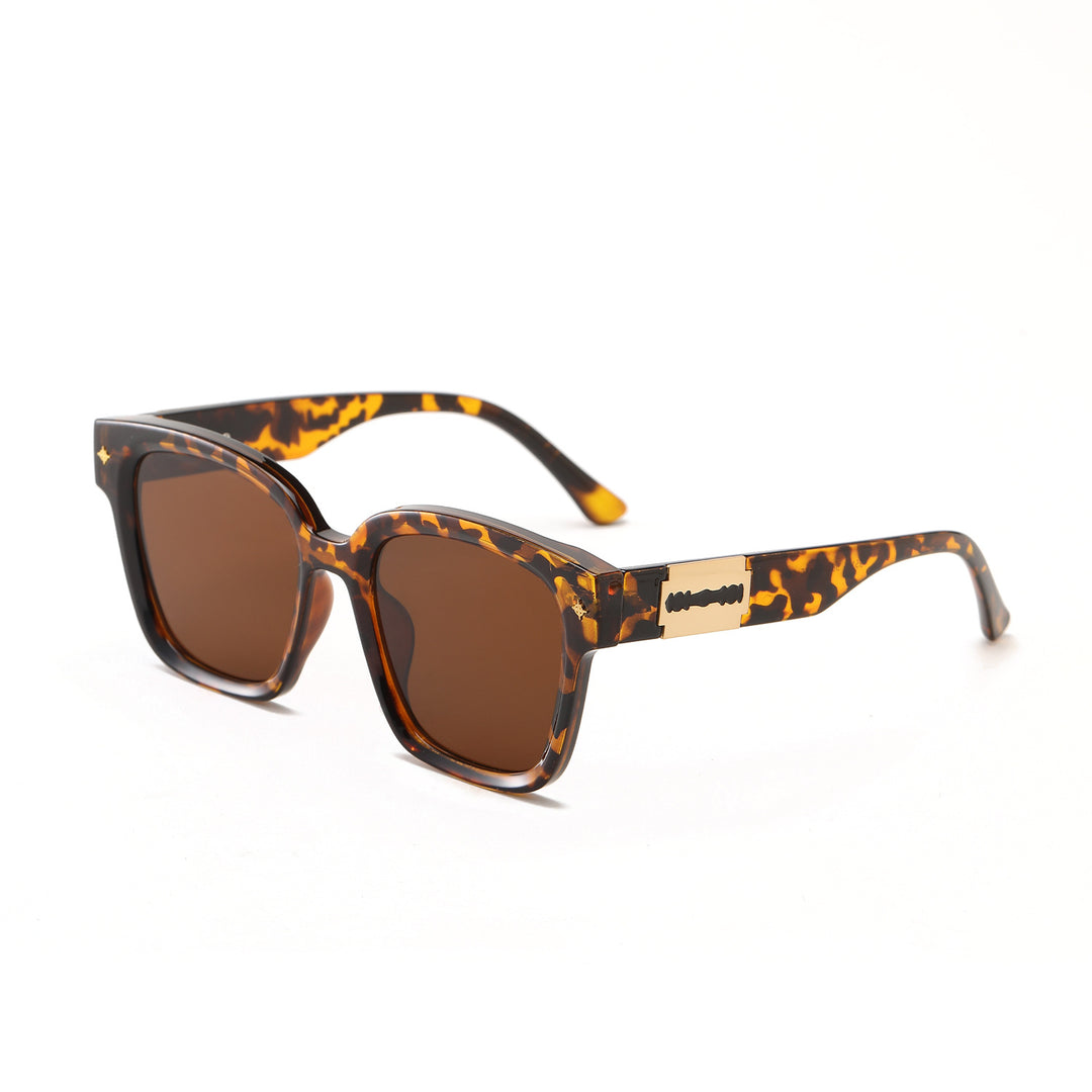 Women's fashionable square sunglasses with transparent frame Bowlift