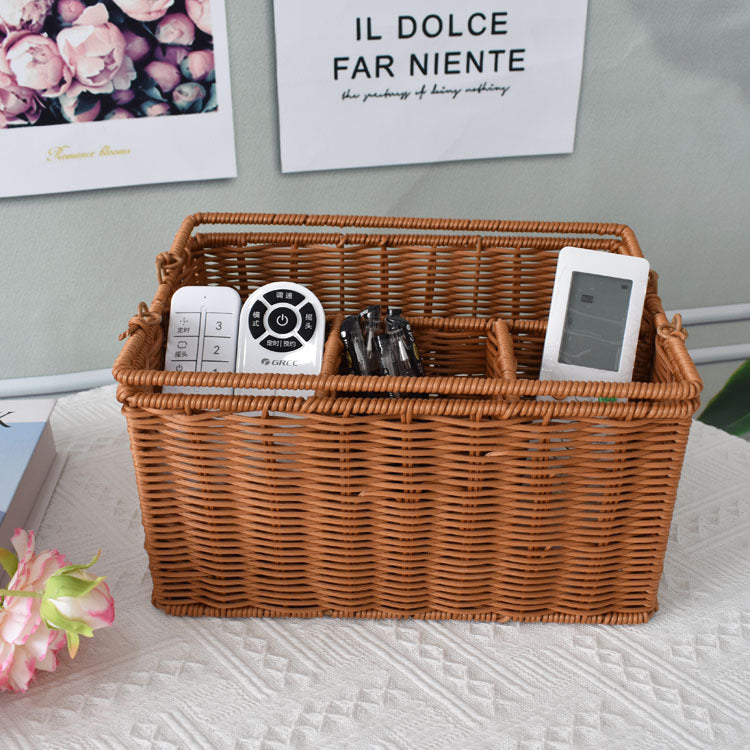 Versatile Woven Storage Organizer with Compartmentalized Design Bowlift