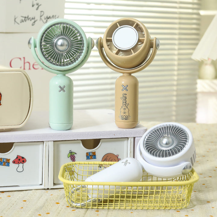 Women's Portable Hand Fan with Cute Animal Design Bowlift