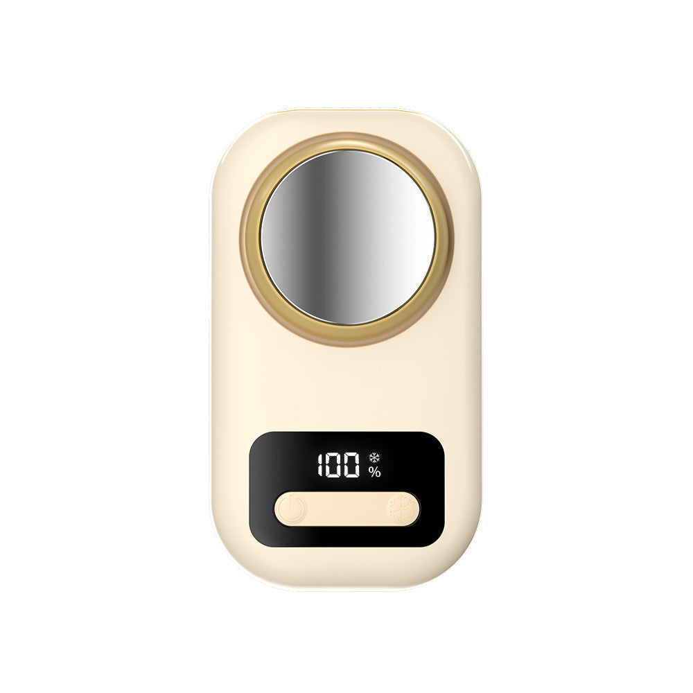 Unisex Digital Mirror Compact with Temperature Display Bowlift