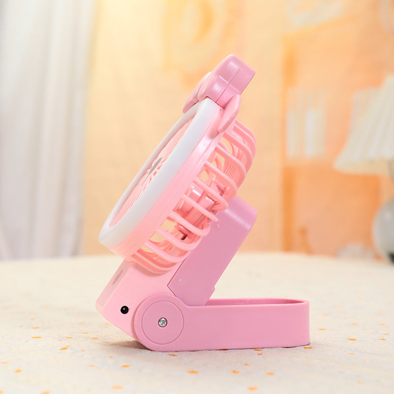 Creative handheld fan with USB connection and cute design Bowlift