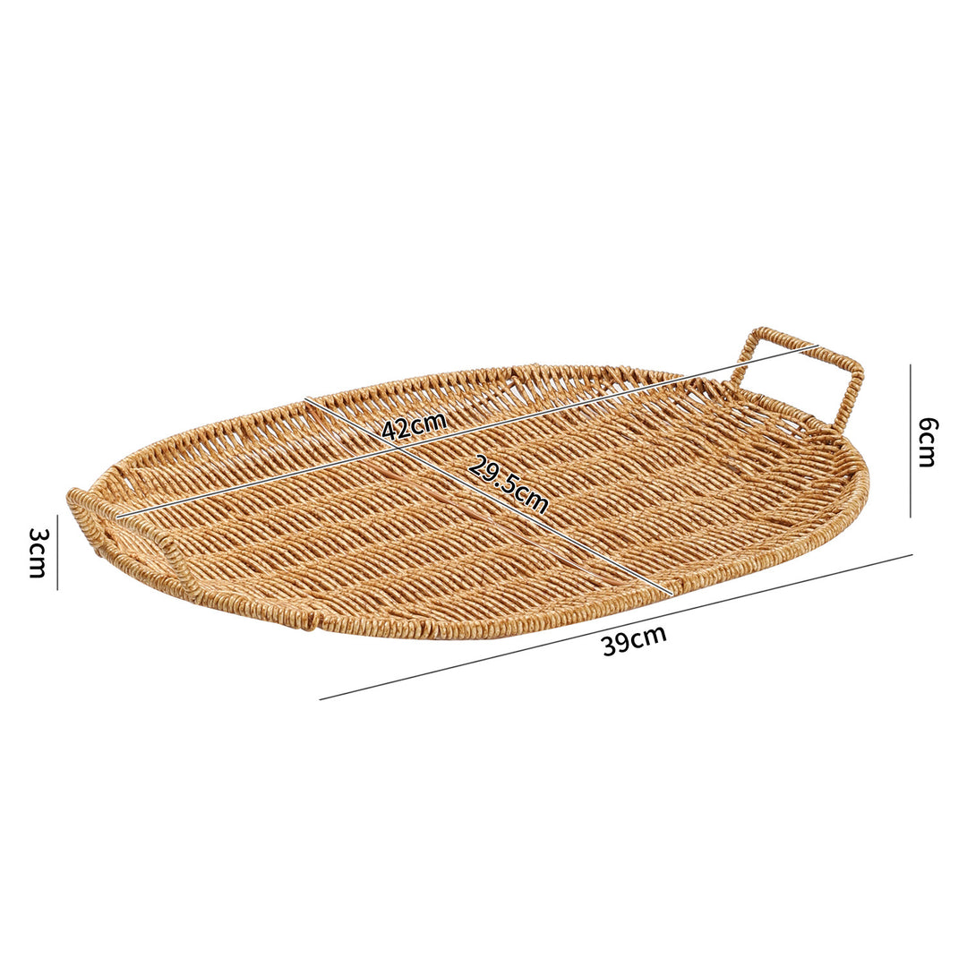 Handwoven Decorative Serving Basket Bowlift