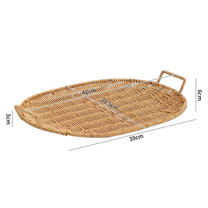 Handwoven Decorative Serving Basket Bowlift